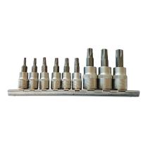 TOOLHUB 10707 - JUEGO PUNTAS TORX INVIOLABLE EN VASO - 1/4" & 3/8" - 9PZS