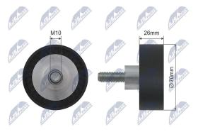 NTY RNKBM009 - Polea tensora de la correa trapezoidal poli V