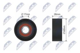 NTY RNKCT002 - NTY Polea tensora de la correa trapezoidal poli V