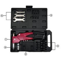 TOOLHUB 10993 - REMACHADORA DE REMACHES Y TUERCAS (2.4 - 4.8MM / M3 - M6)